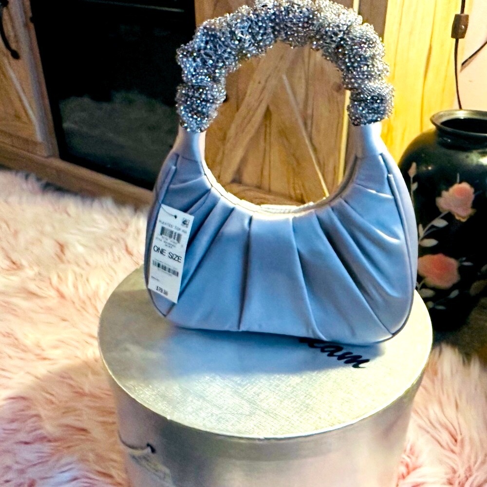 Brand new INC pleated handbag with sparkly handle! 👛 - Picture 5 of 5